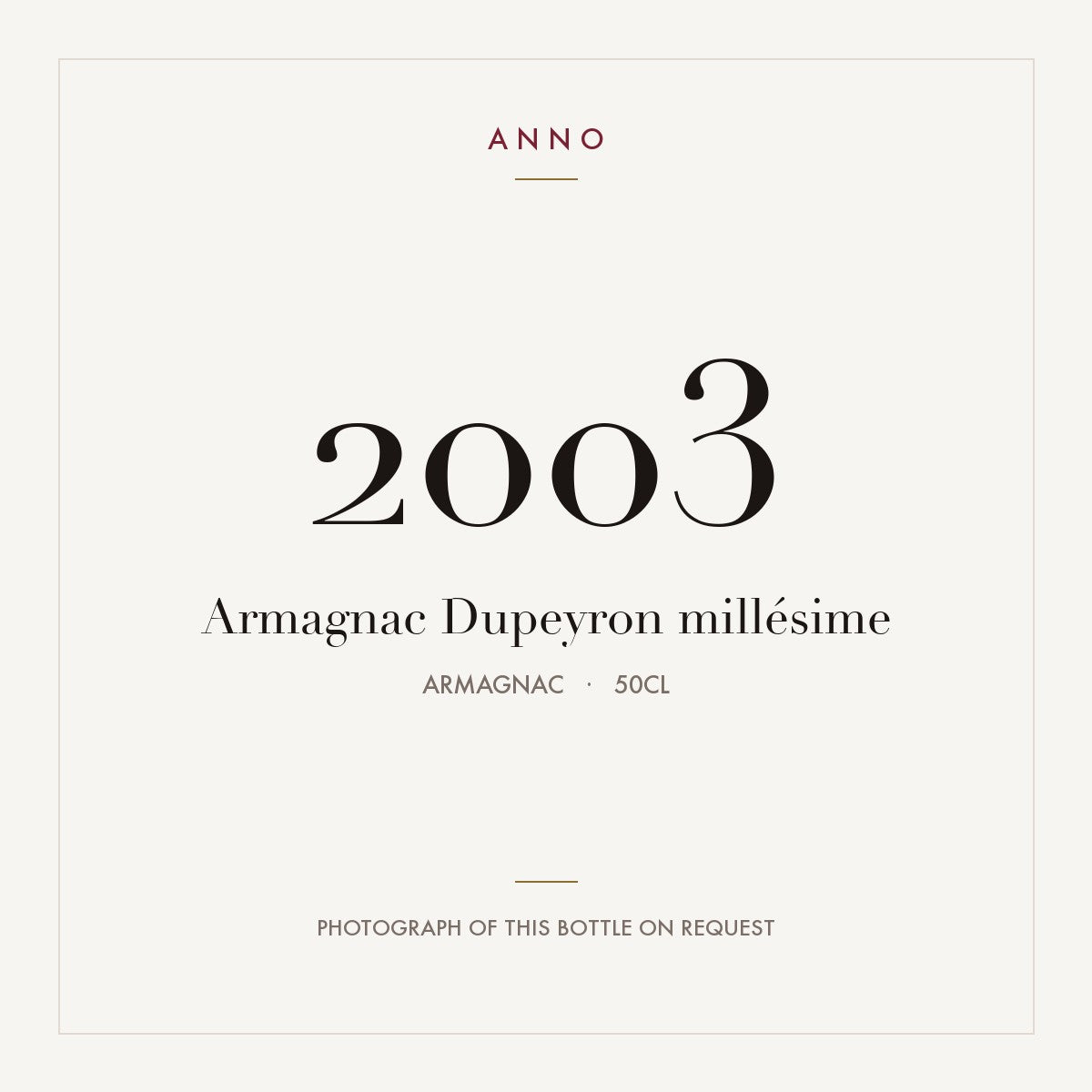 Dupeyron Armagnac 2003 0,5l