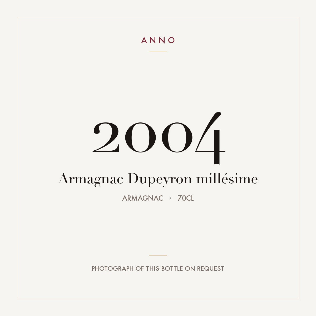 Dupeyron Armagnac 2004 0,7l