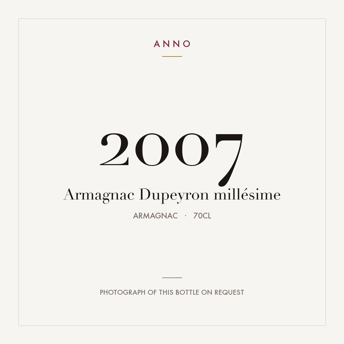 Dupeyron Armagnac 2007 0,7l