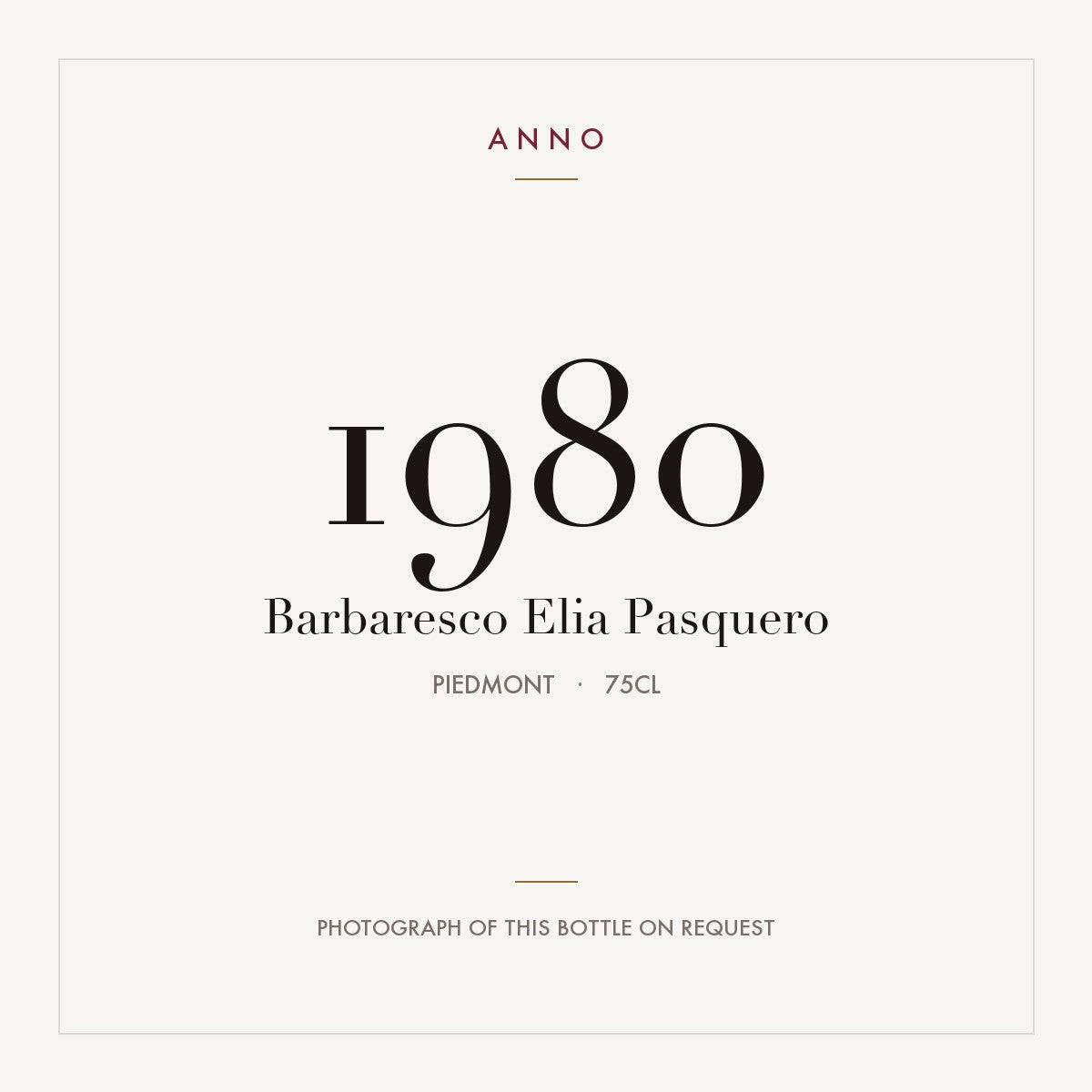 Elia Pasquero Barbaresco 1980 DOCG 0,75l