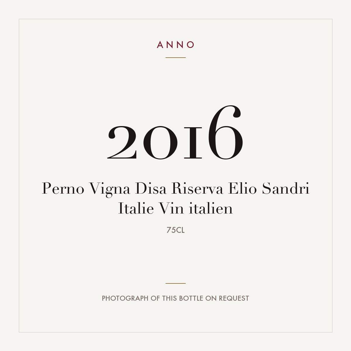 Elio Sandri Barolo Riserva Perno Vigna Disa 2016 DOCG 0,75l