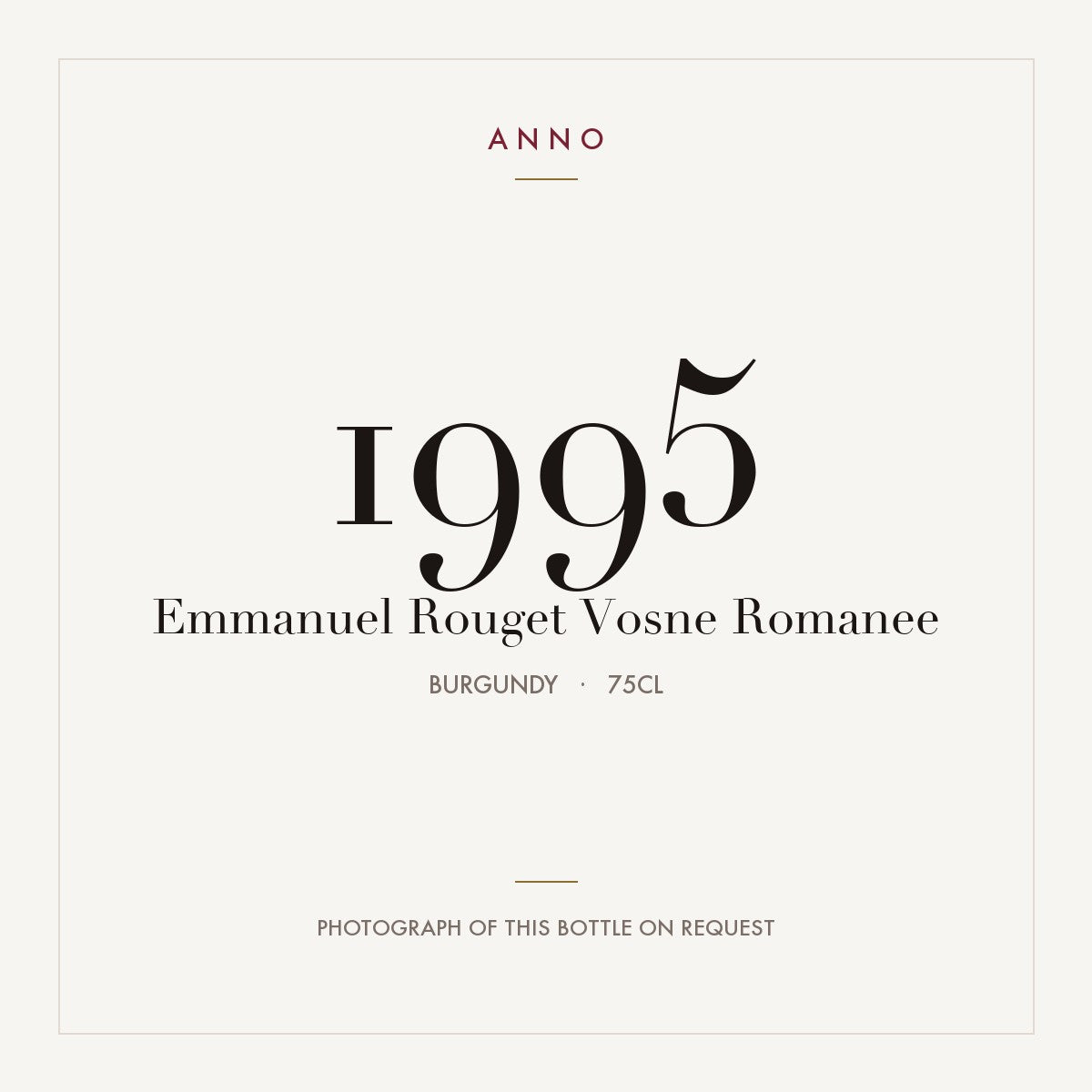 Emmanuel Rouget Vosne Romanee 1995 0,75l