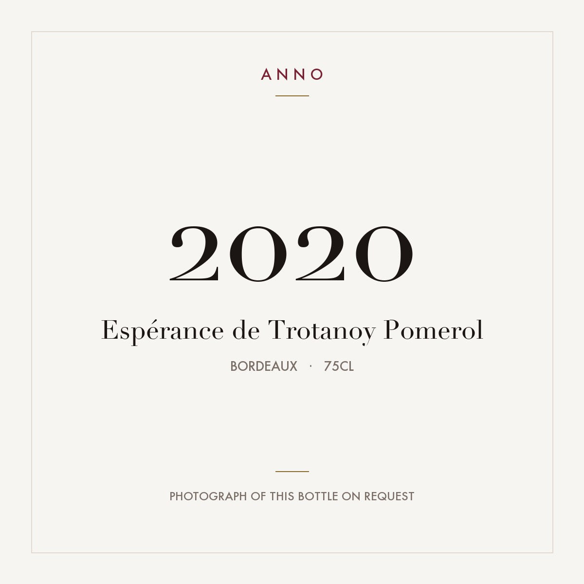 Esperance de Trotanoy Pomerol 2020 AOC 0,75l