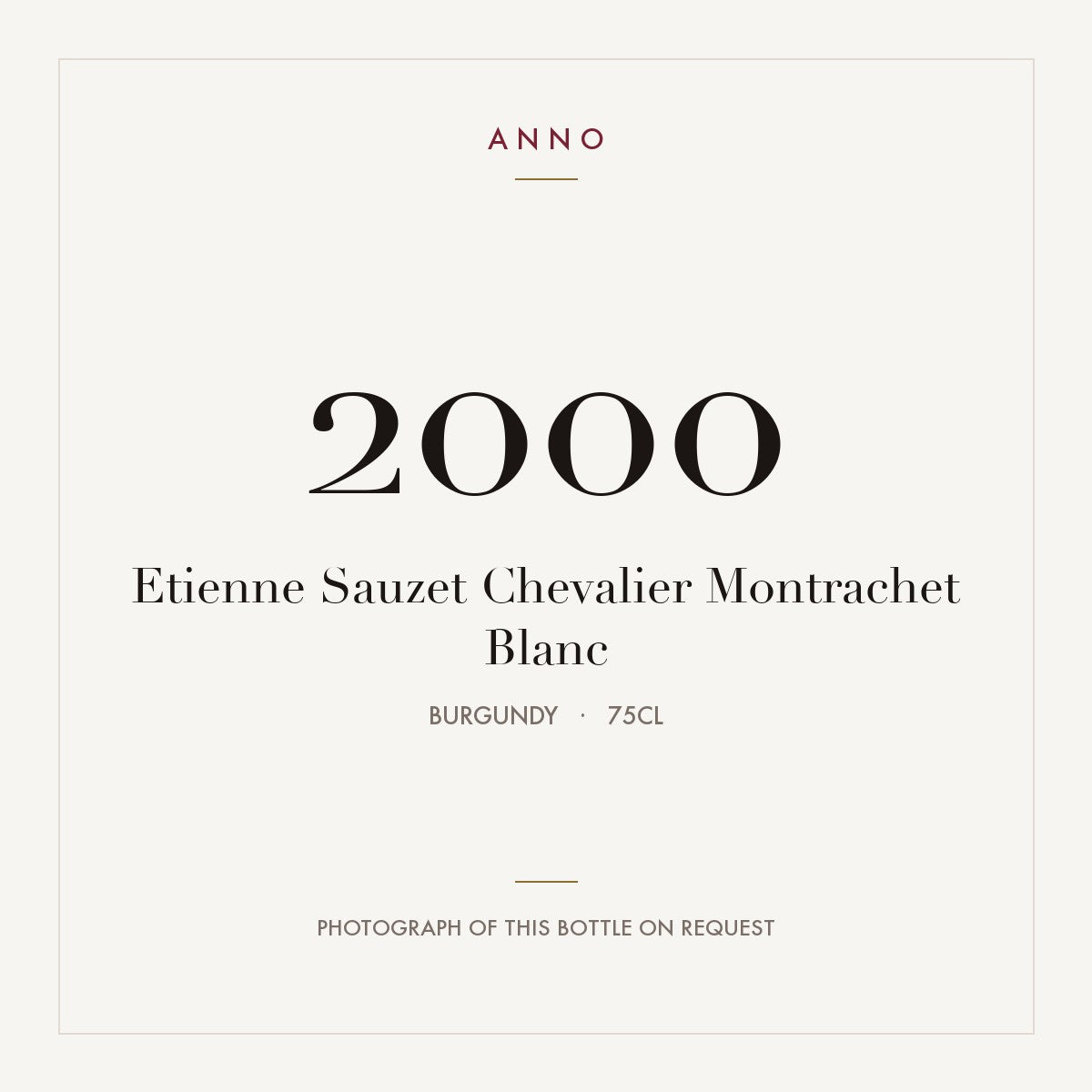 Etienne Sauzet Chevalier Montrachet Blanc 2000 0,75l