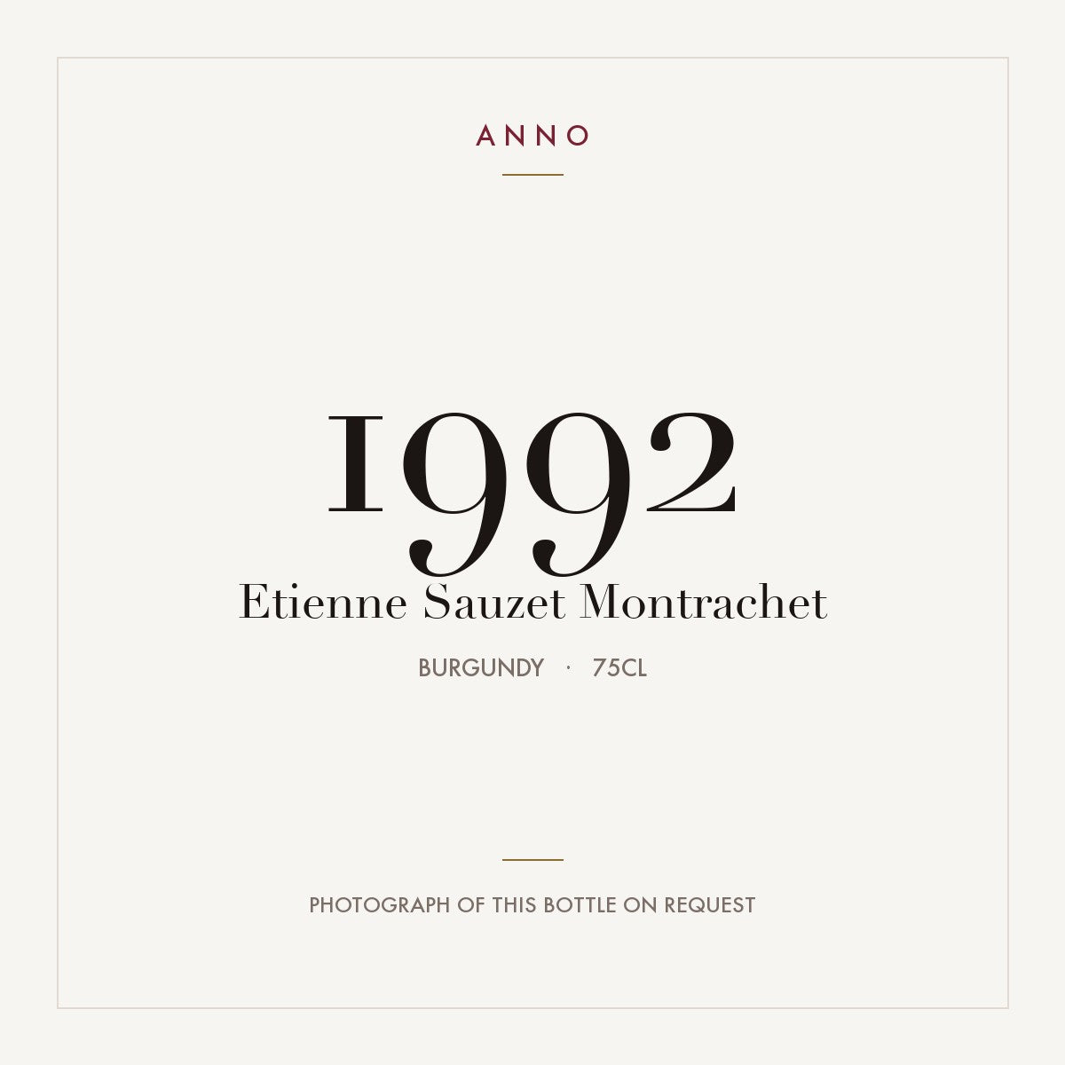 Etienne Sauzet Montrachet Grand Cru 1992 AOC 0,75l