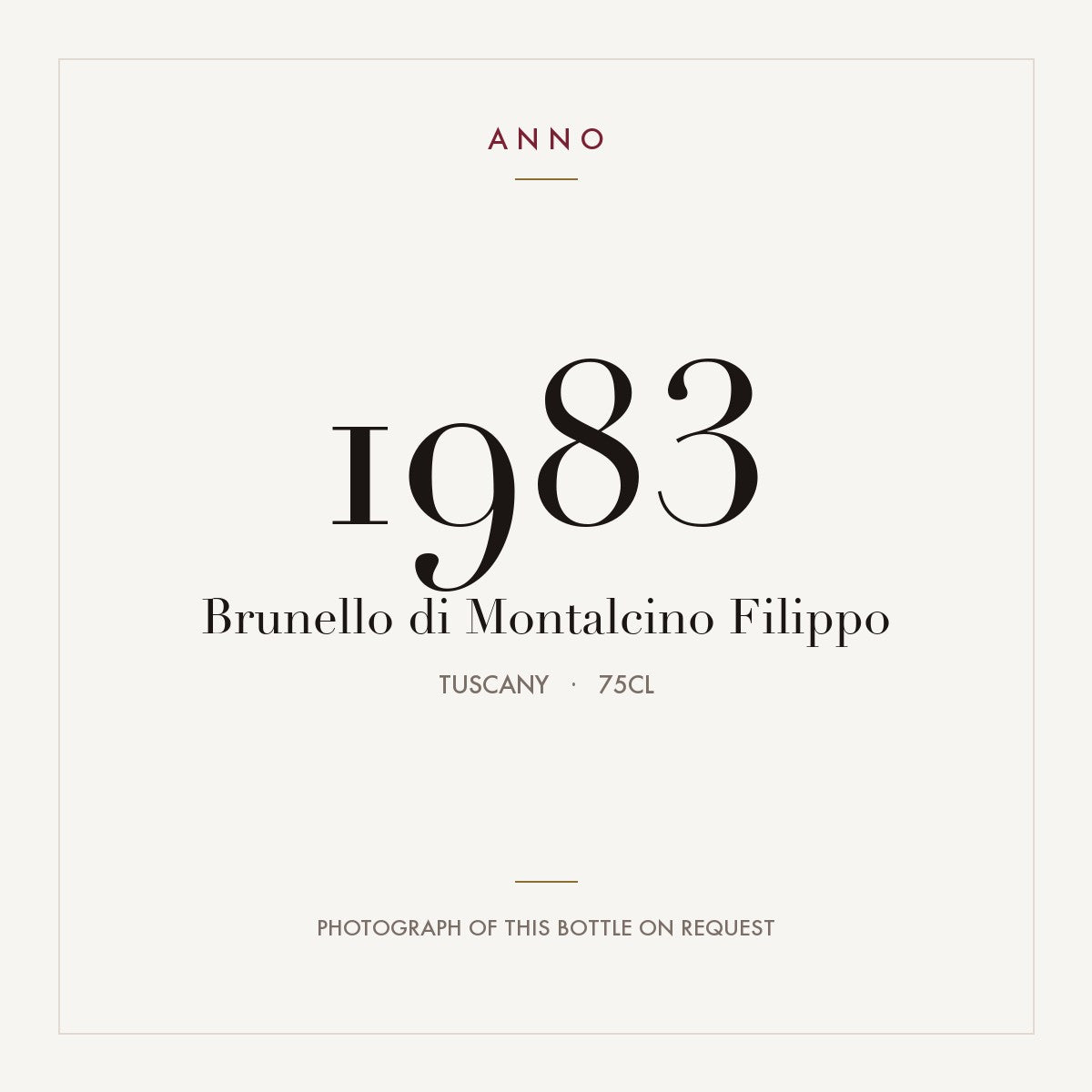 Filippo Brunello di Montalcino 1983 DOCG 0,75l