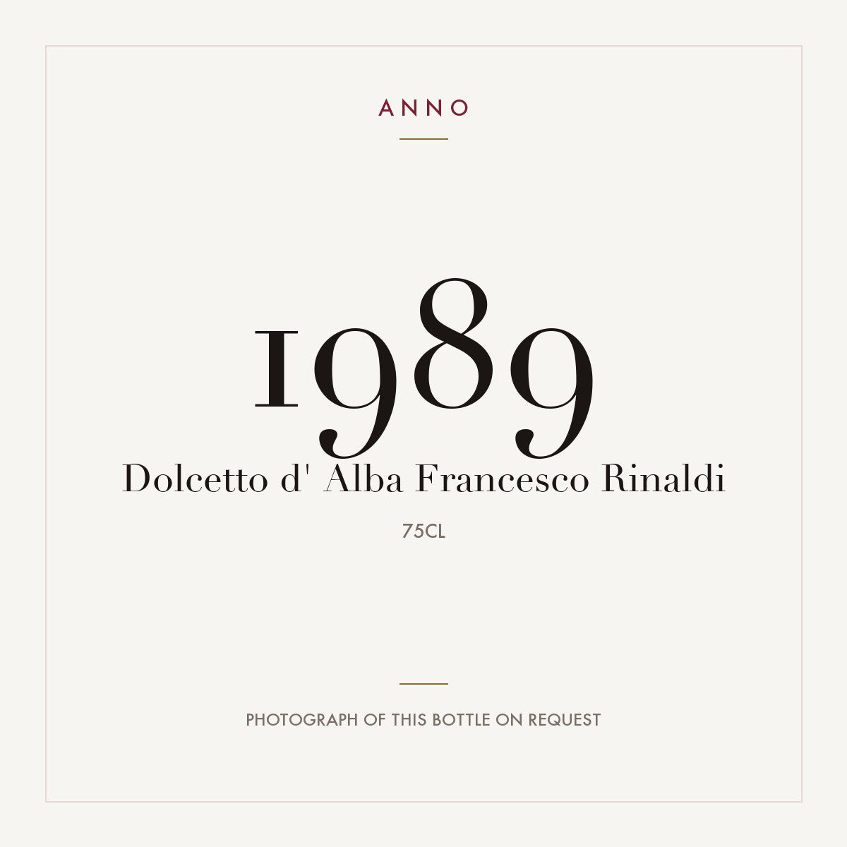 Francesco Rinaldi Dolcetto d'Alba 1989 DOC 0,75l