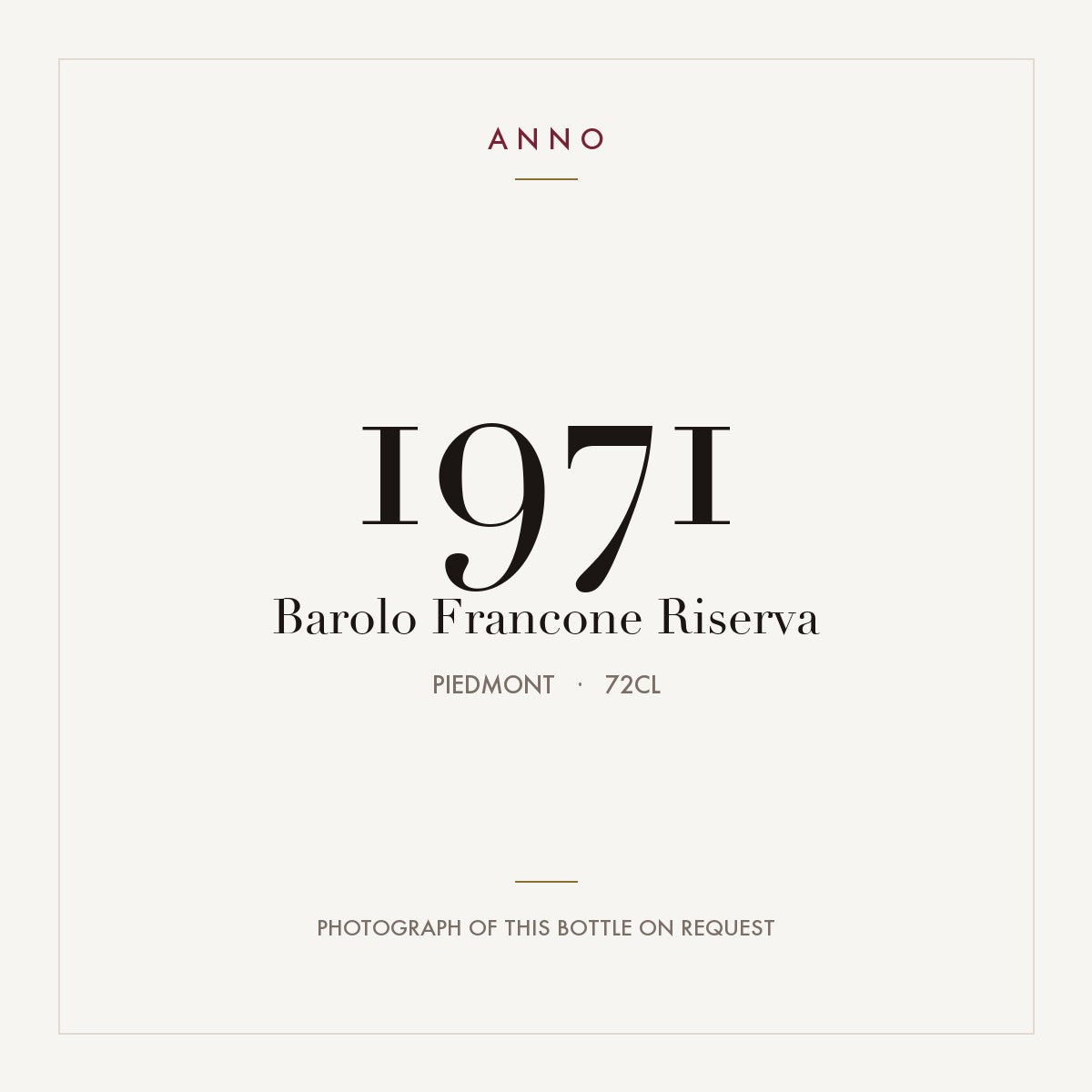 Francone Barolo Riserva 1971 DOCG 0,72l