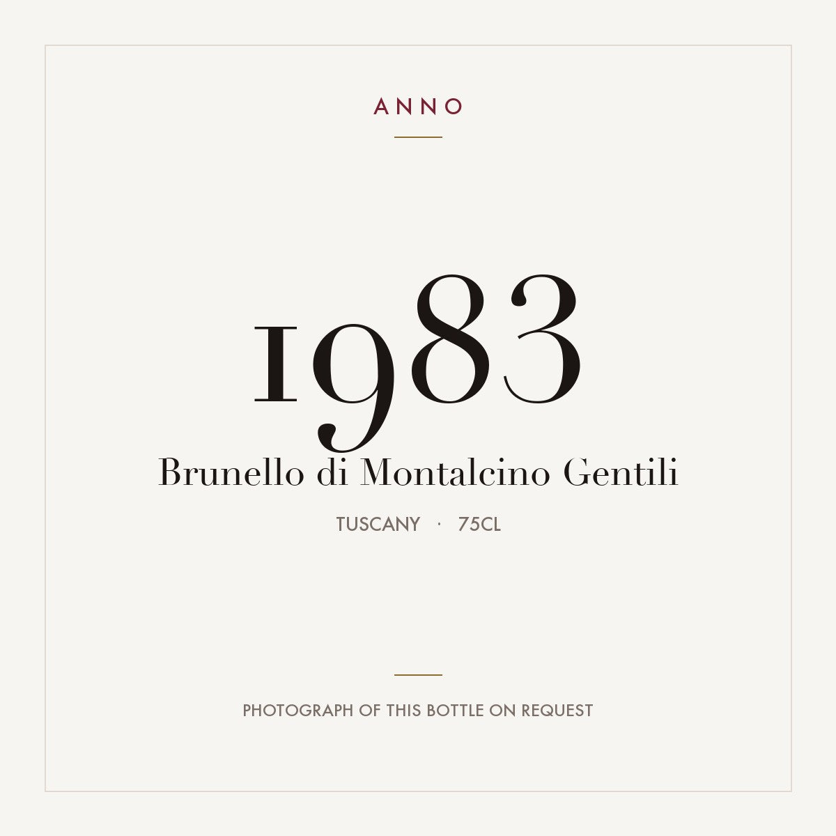 Gentili Brunello di Montalcino 1983 DOCG 0,75l