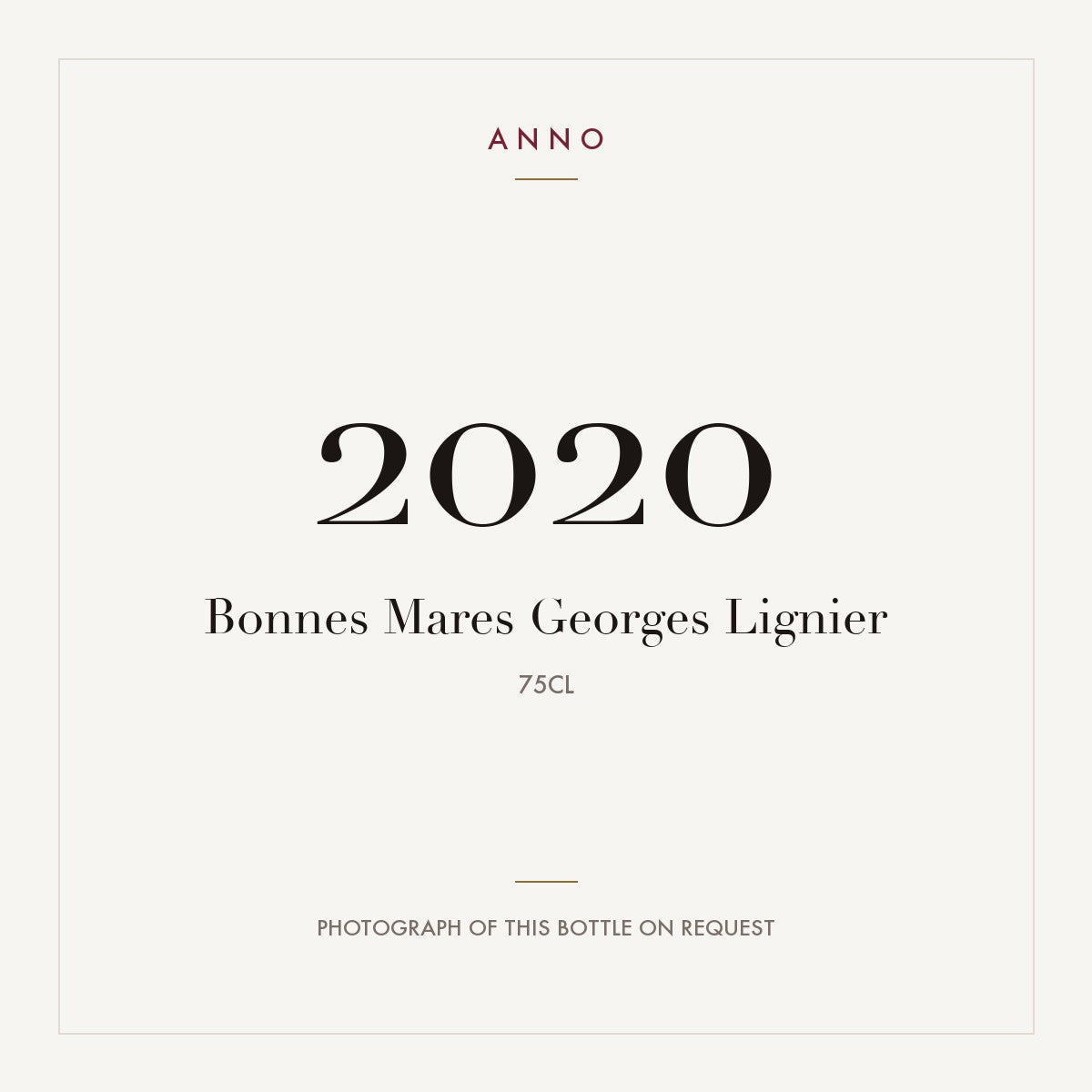 Georges Lignier Bonnes-Mares Grand Cru 2020 AOC 0,75l