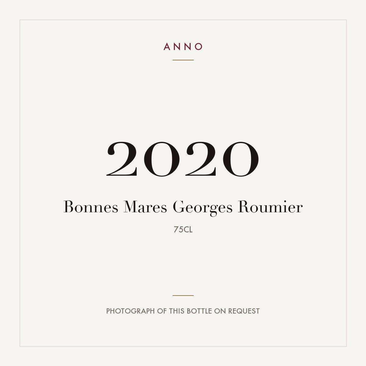 Georges Roumier Bonnes-Mares Grand Cru 2020 AOC 0,75l