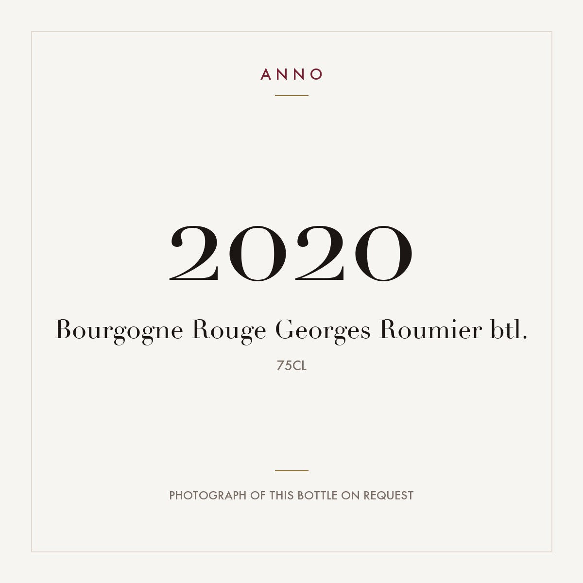 Georges Roumier Bourgogne Rouge 2020 AOC 0,75l