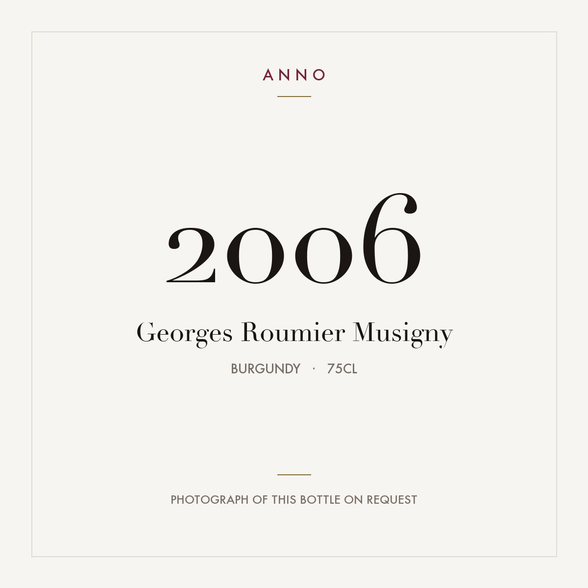 Georges Roumier Musigny 2006 0,75l