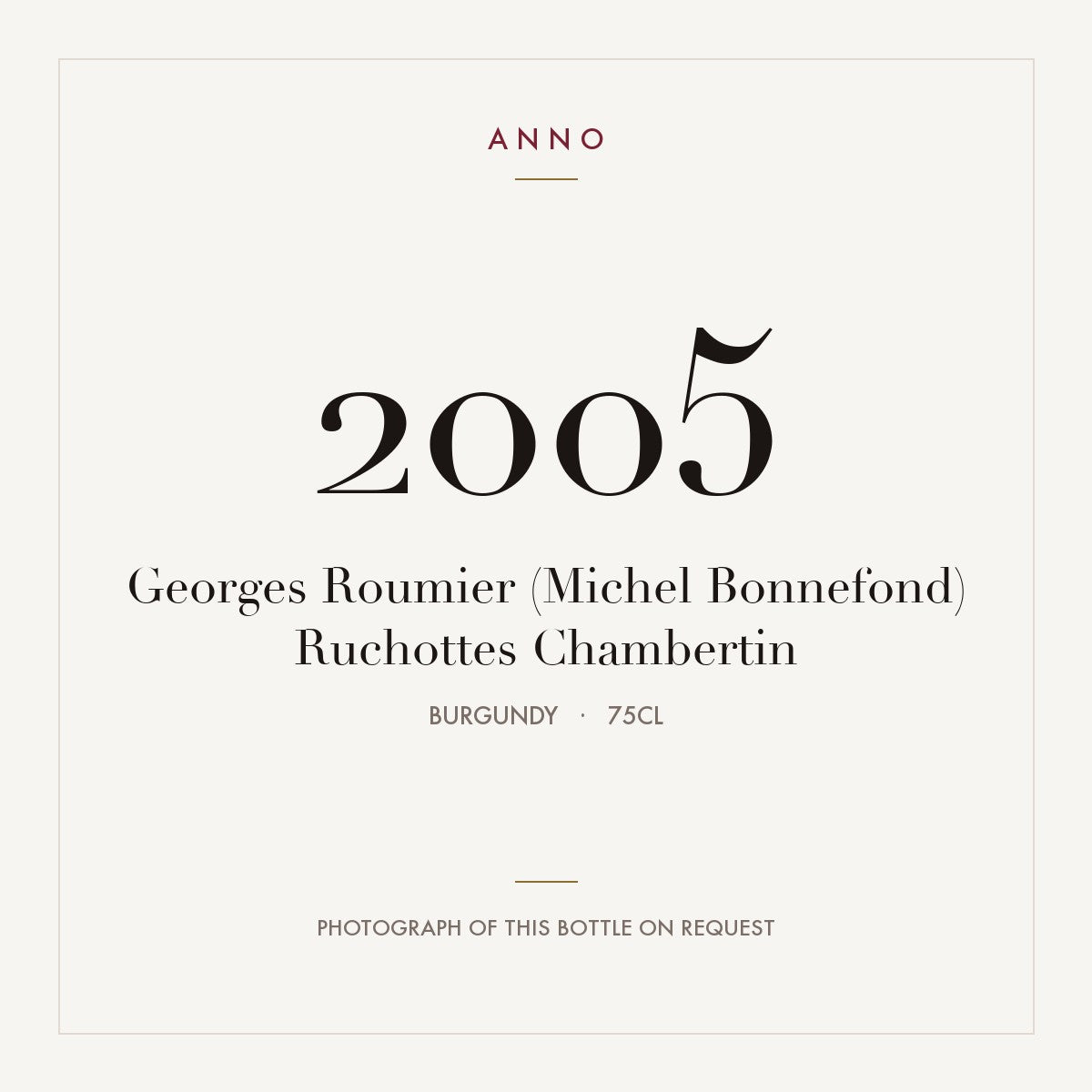Georges Roumier Ruchottes-Chambertin Grand Cru 2005 AOC 0,75l