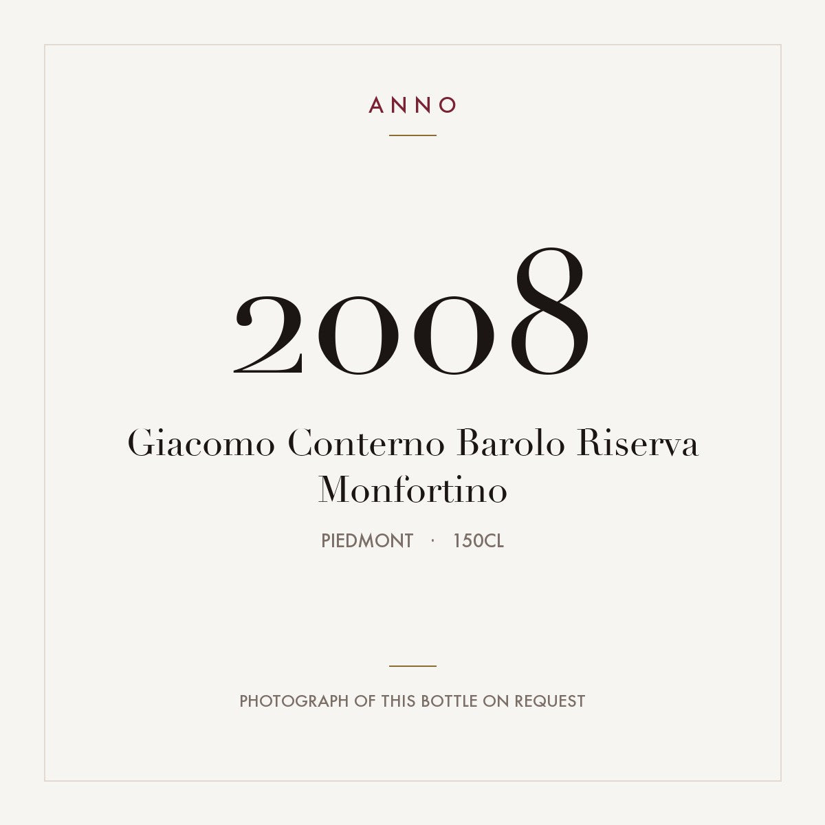 Giacomo Conterno Barolo Riserva Monfortino 2008 1,5l