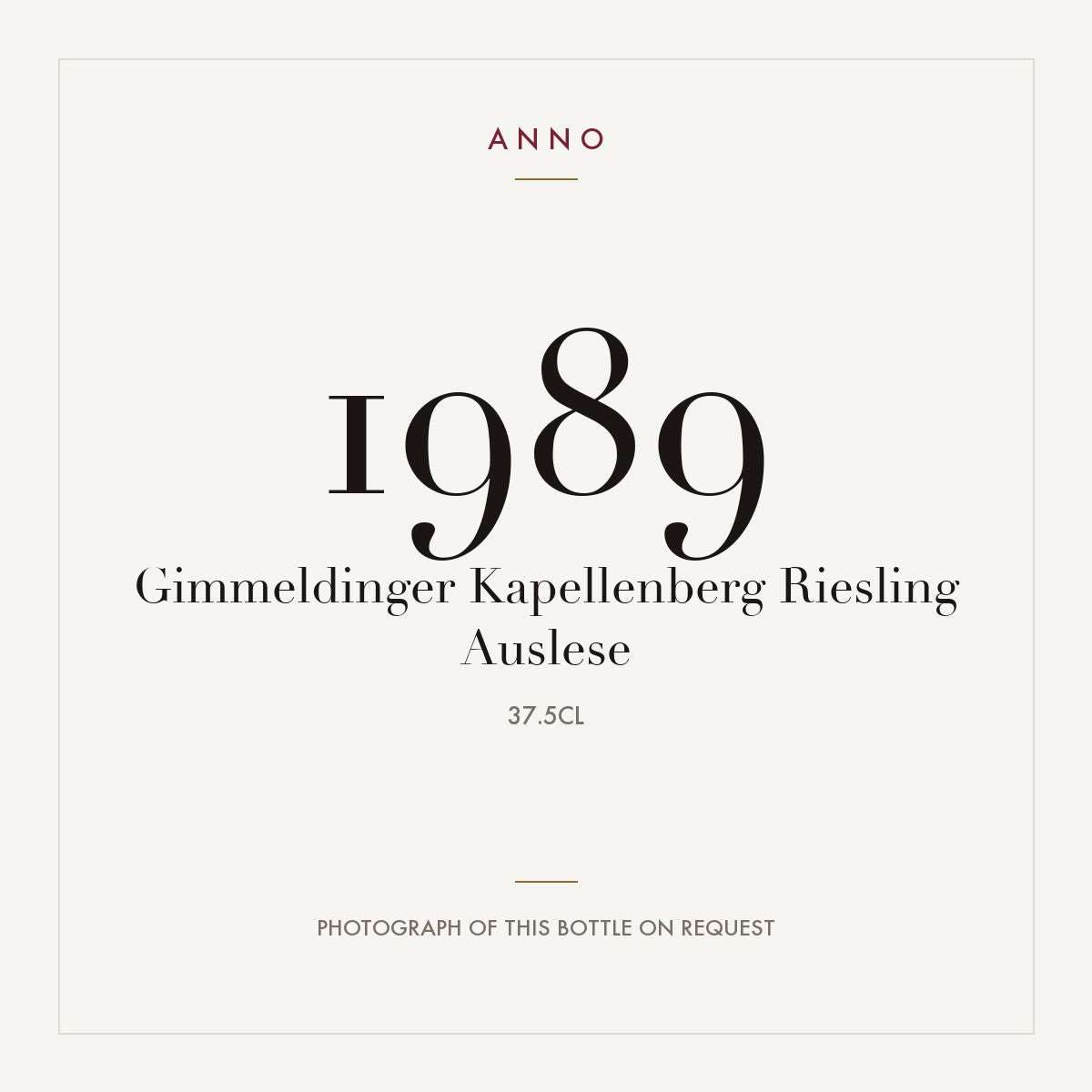 Gimmeldinger Kapellenberg Riesling Auslese 1989 0,375l