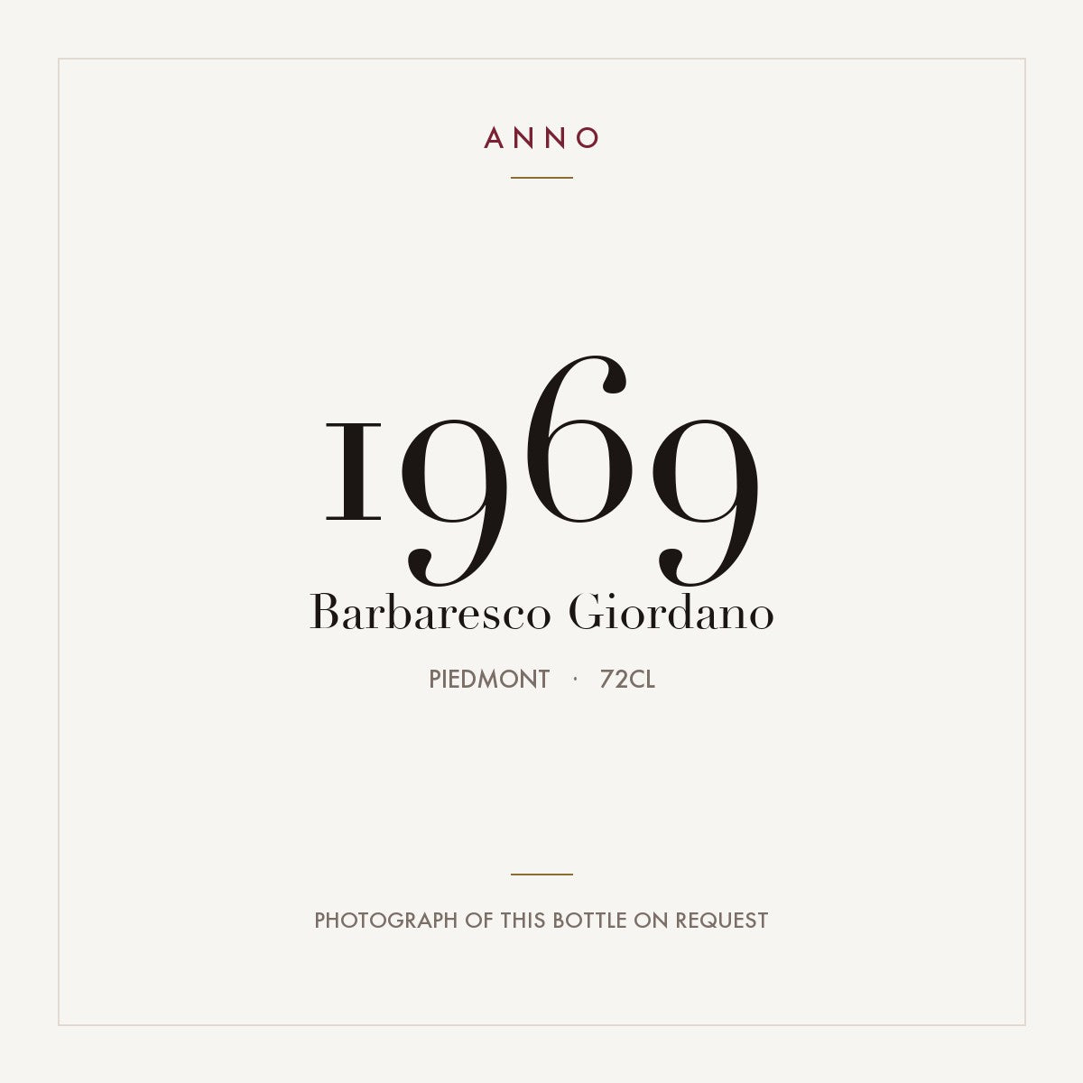 Giordano Barbaresco 1969 DOCG 0,72l
