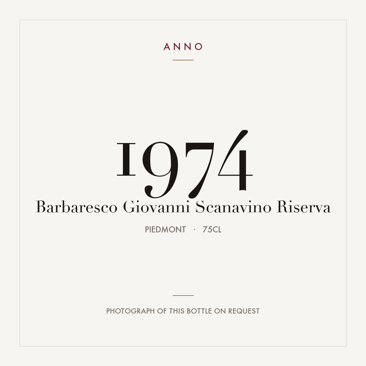 Giovanni Scanavino Barbaresco Riserva 1974 DOCG 0,75l