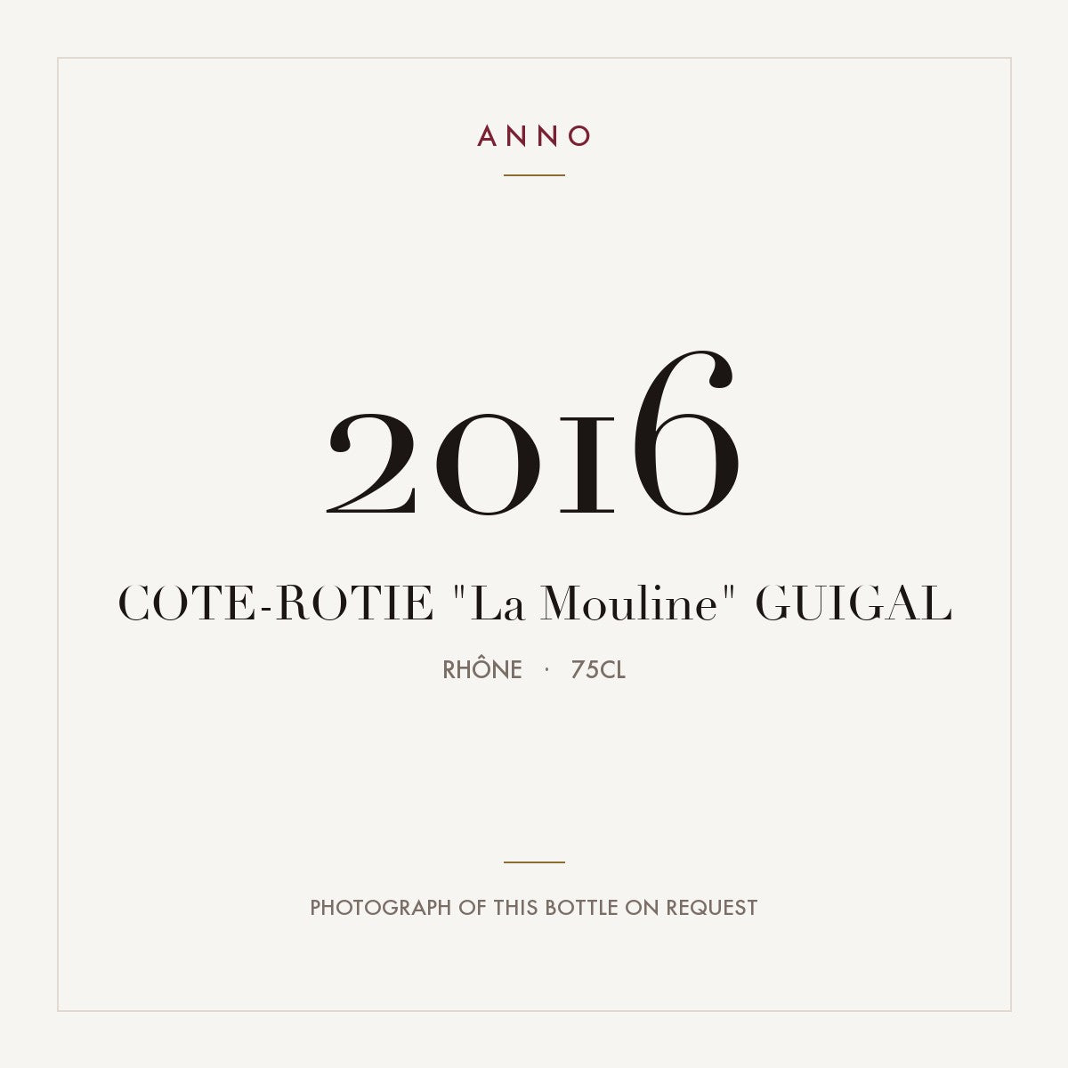 Guigal Cote-Rotie La Mouline 2016 AOC 0,75l