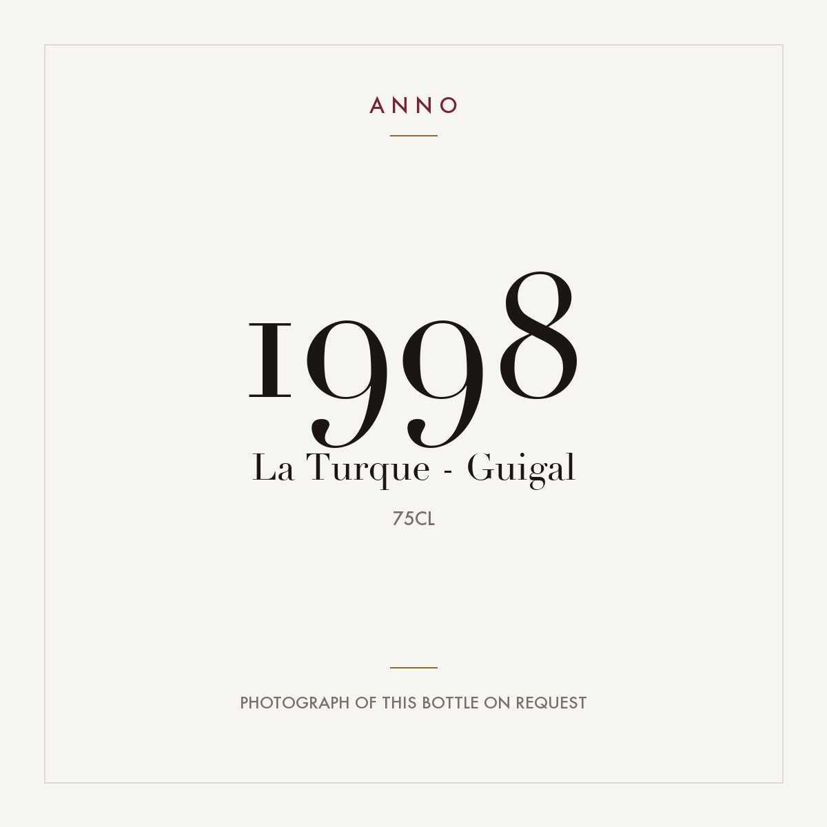 Guigal Cote-Rotie La Turque 1998 AOC 0,75l