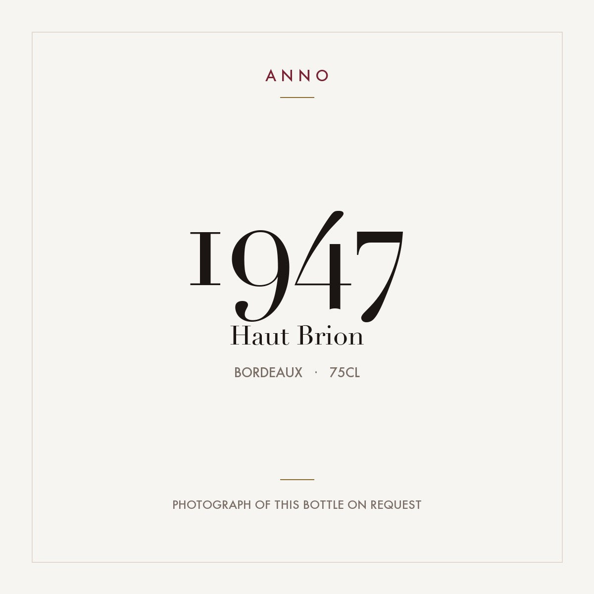 Haut Brion 1947 0,75l