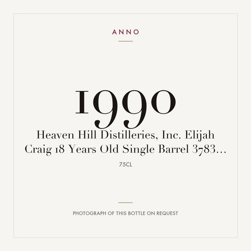 Heaven Hill Distilleries, Inc Elijah Craig 18 Years Old Single Barrel 1990 0,75l