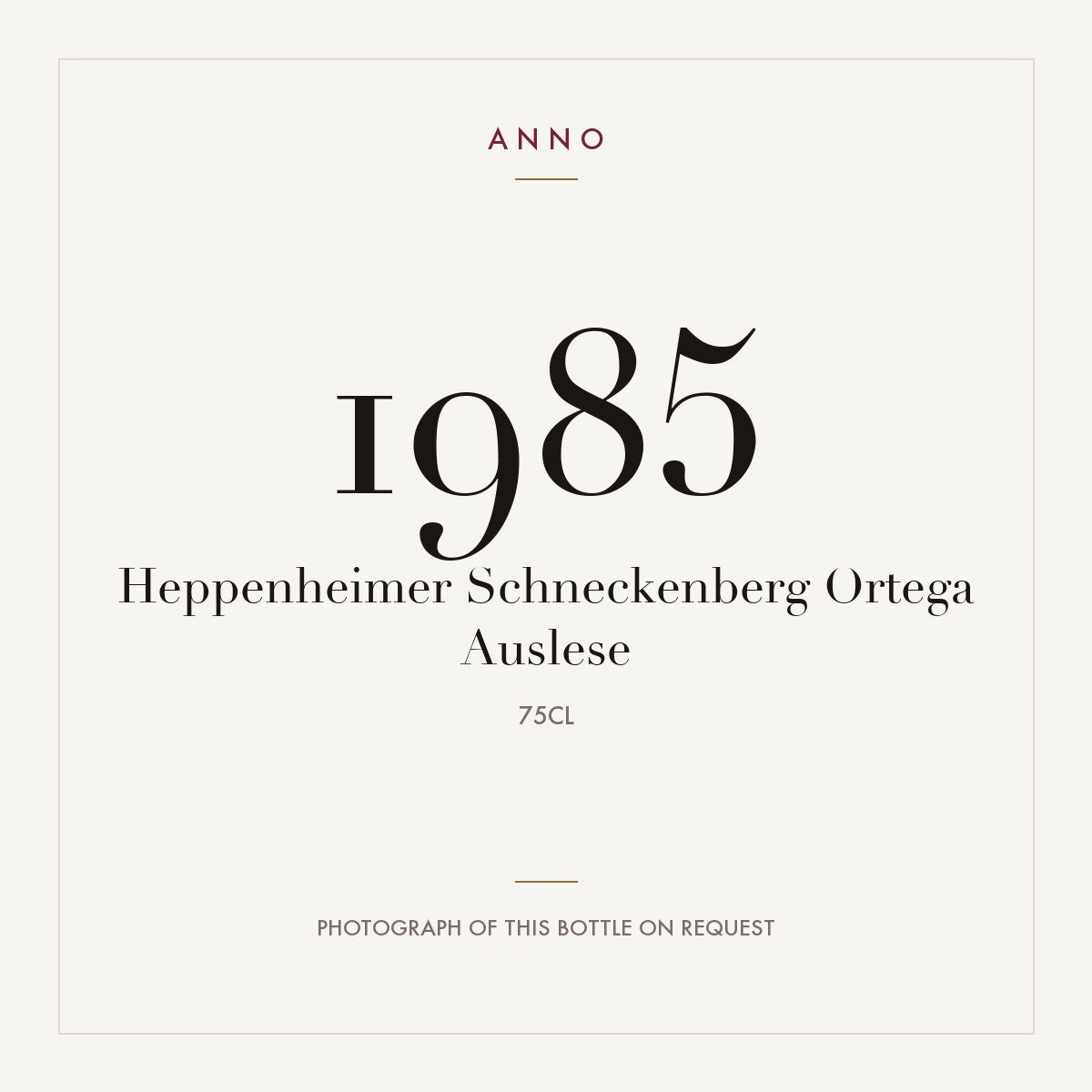 Heppenheimer Schneckenberg Ortega Auslese 1985 0,75l