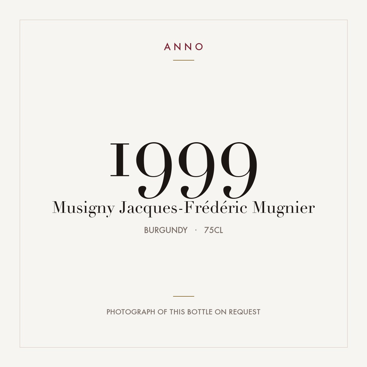 Jacques-Frederic Mugnier Musigny Grand Cru 1999 AOC 0,75l