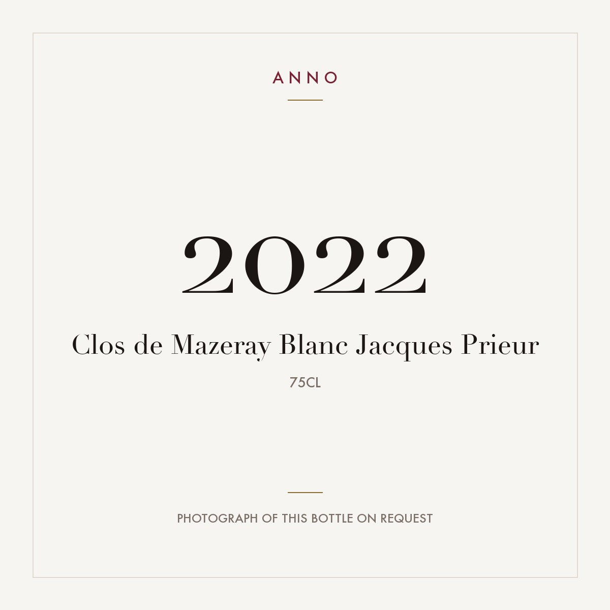 Jacques Prieur Meursault Clos de Mazeray Blanc 2022 AOC 0,75l