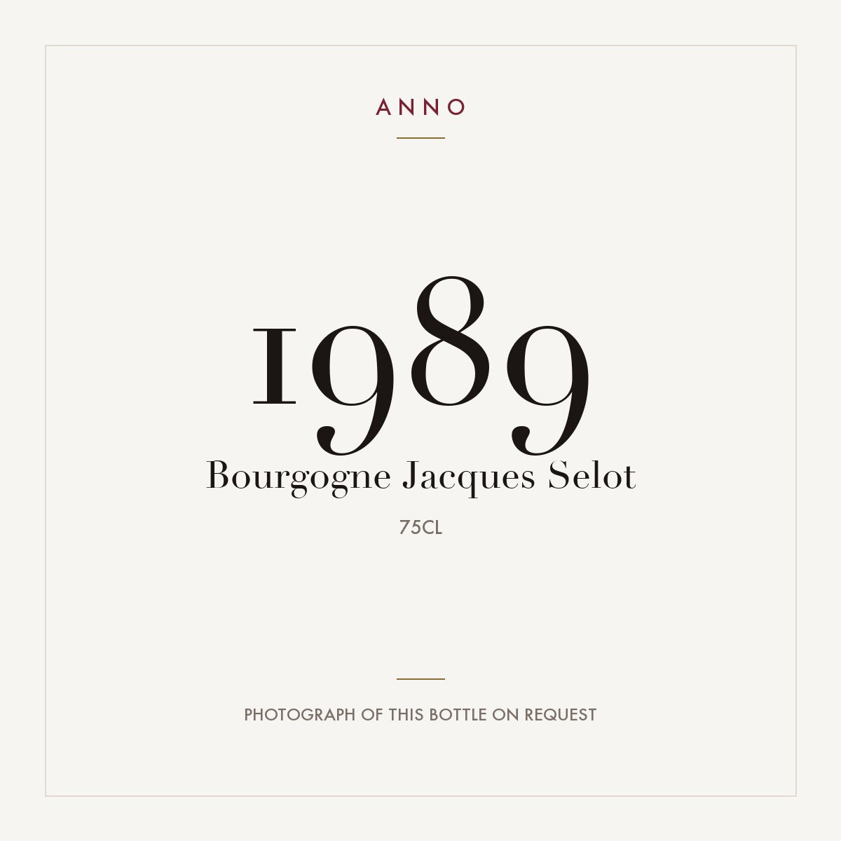 Jacques Selot Bourgogne 1989 AOC 0,75l