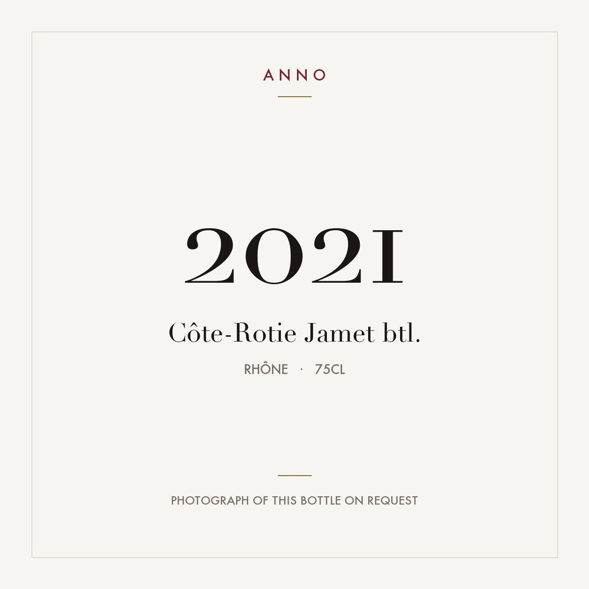 Jamet Cote-Rotie 2021 AOC 0,75l