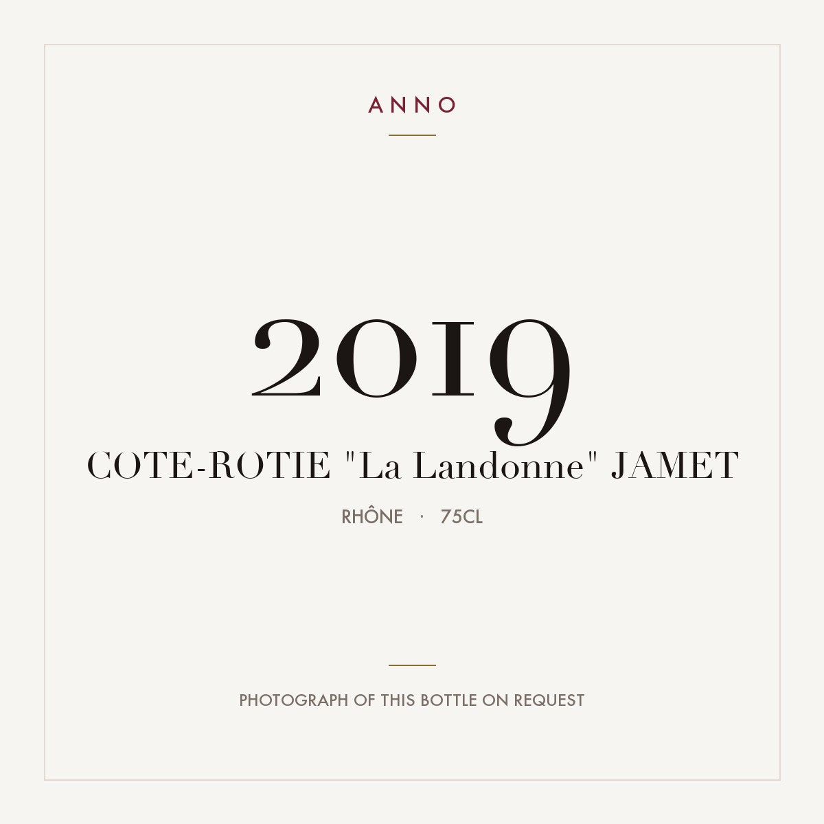 Jamet Cote-Rotie La Landonne 2019 AOC 0,75l