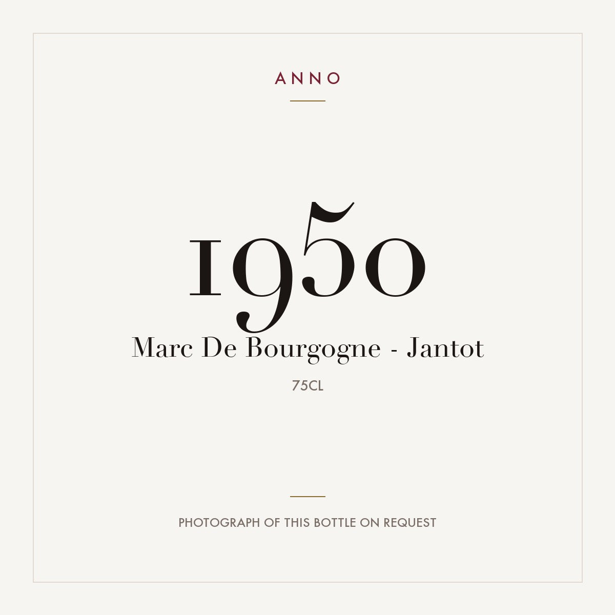 Jantot Marc de Bourgogne 1950 0,75l