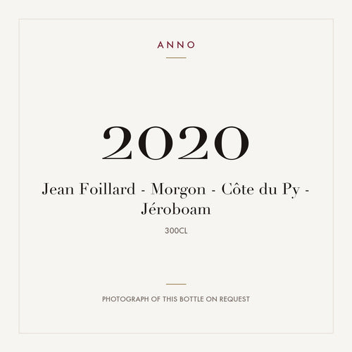 Jean Foillard Morgon Cote du Py 2020 AOC 3l