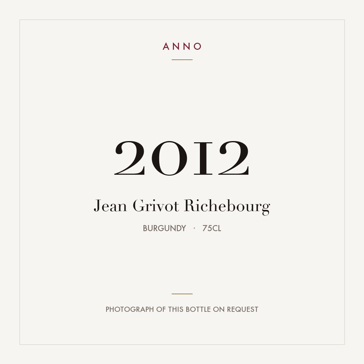 Jean Grivot Richebourg 2012 0,75l