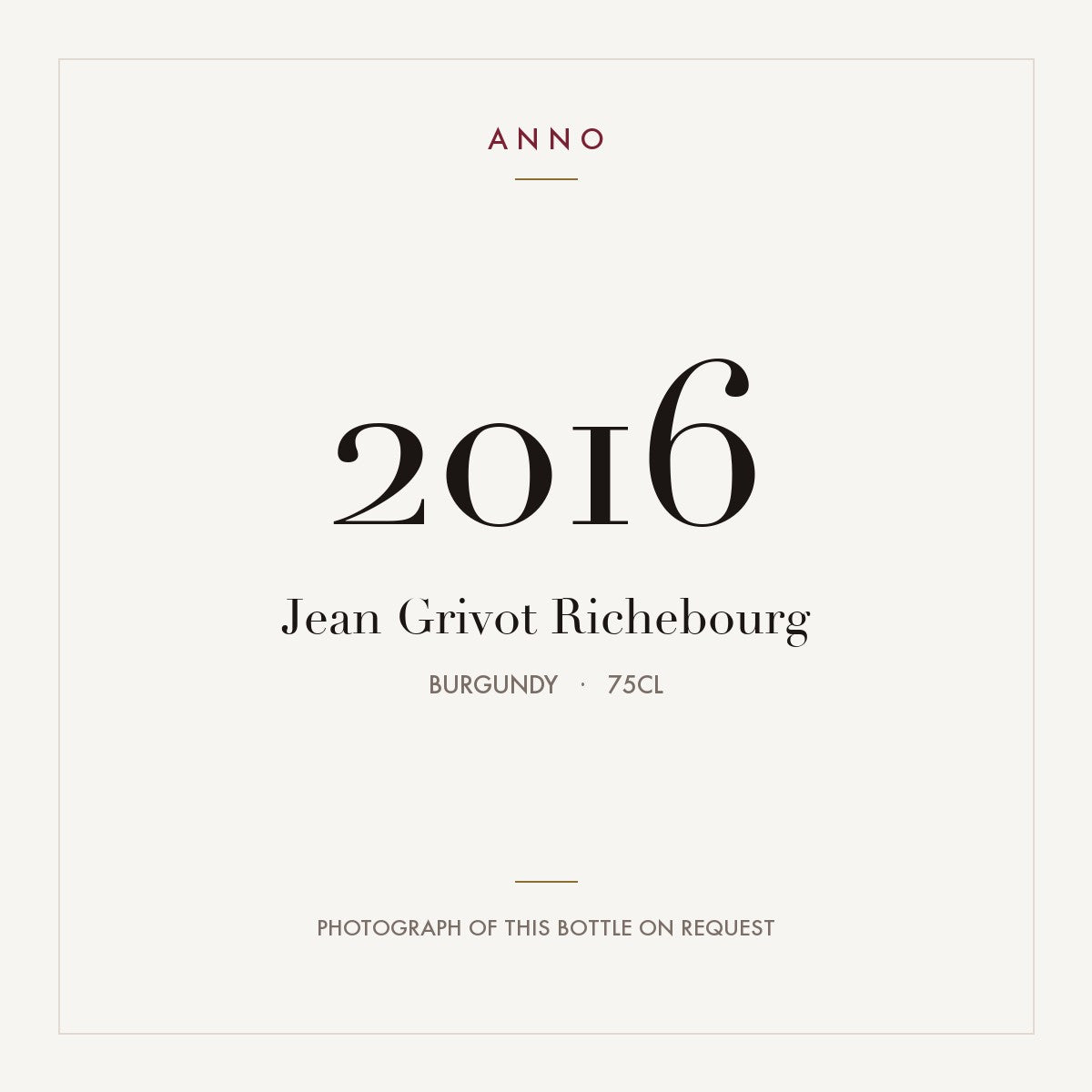 Jean Grivot Richebourg 2016 0,75l