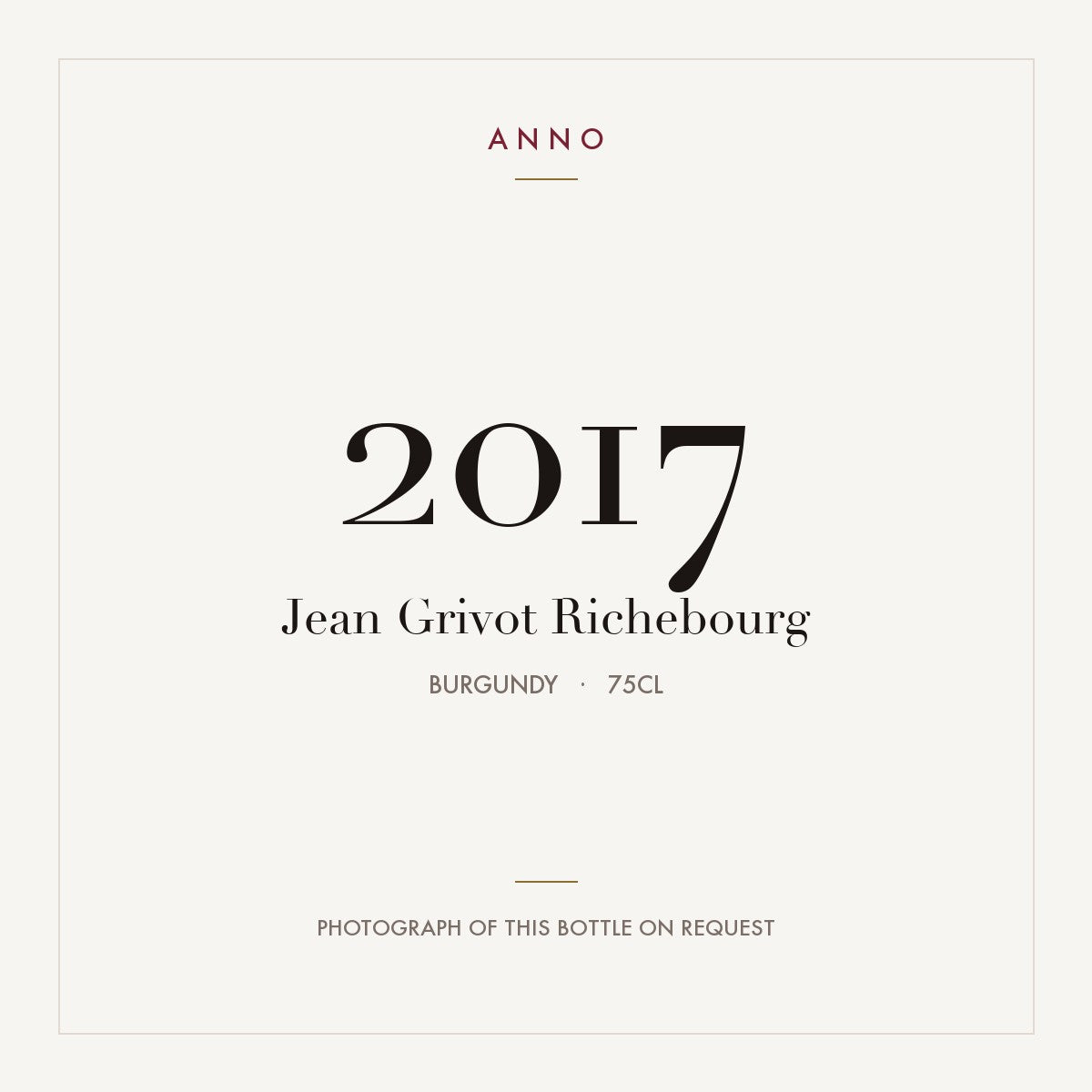 Jean Grivot Richebourg 2017 0,75l