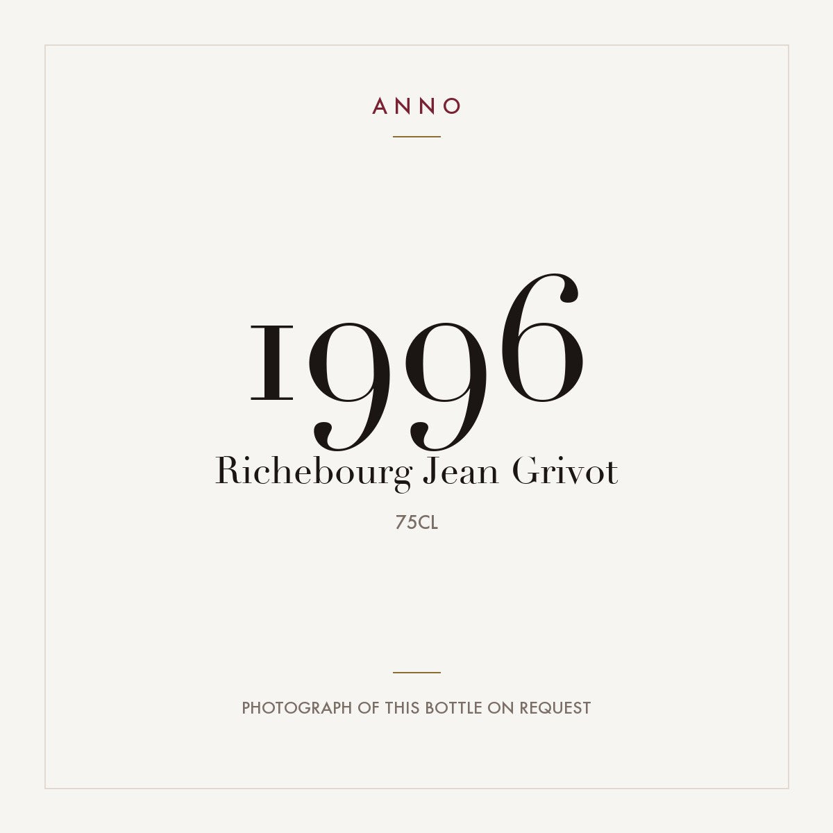 Jean Grivot Richebourg Grand Cru 1996 AOC 0,75l