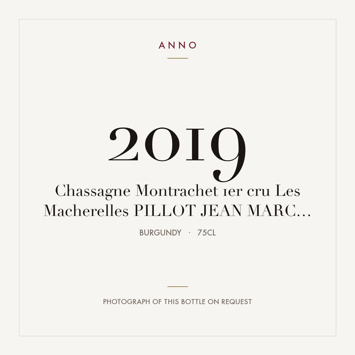 Jean-Marc Pillot Chassagne-Montrachet Premier Cru Les Macherelles 2019 AOC 0,75l