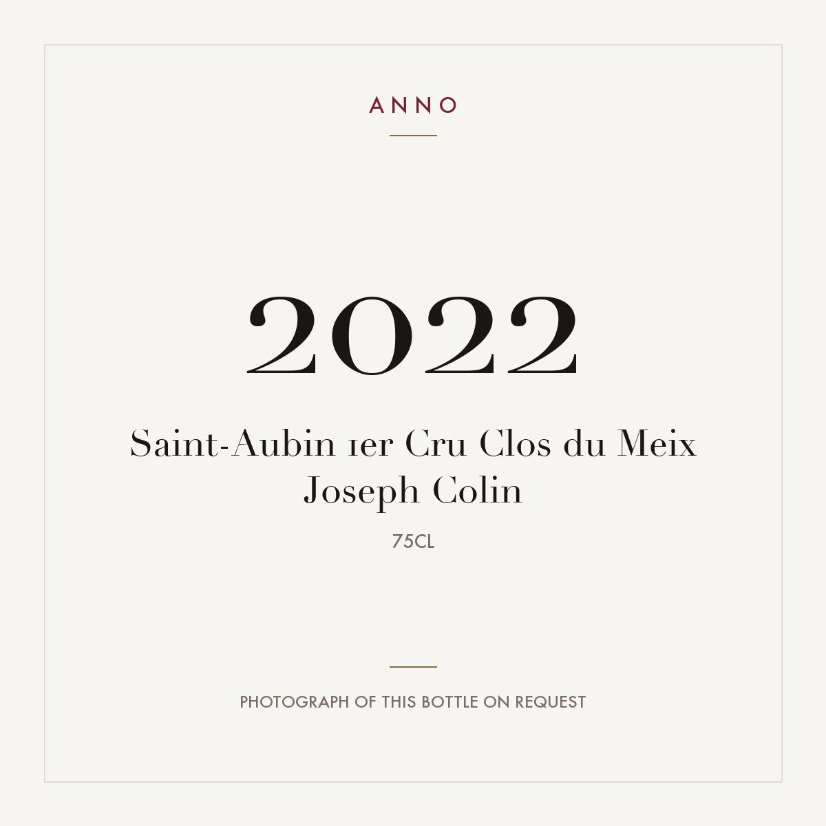 Joseph Colin Saint-Aubin Premier Cru Clos du Meix 2022 AOC 0,75l