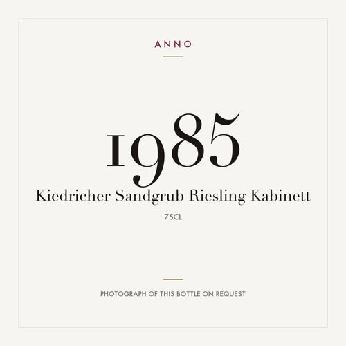 Kiedricher Sandgrub Riesling Kabinett 1985 0,75l