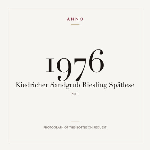 Kiedricher Sandgrub Riesling Spatlese 1976 0,75l