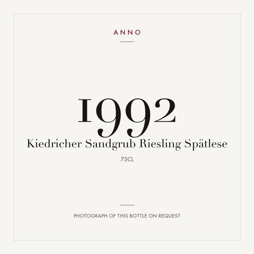 Kiedricher Sandgrub Riesling Spatlese 1992 0,75l
