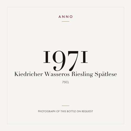 Kiedricher Wasseros Riesling Spatlese 1971 0,75l