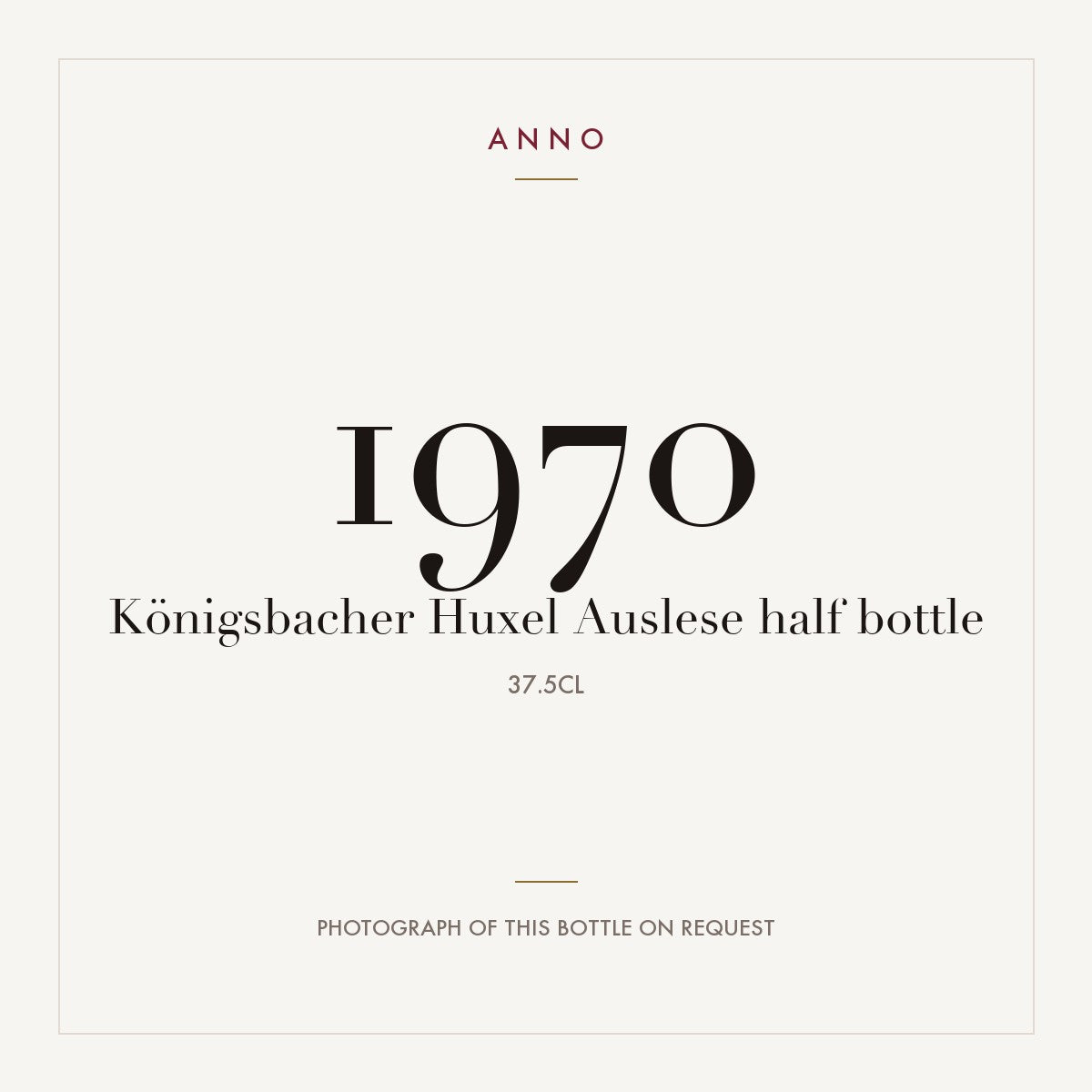 Konigsbacher Huxel Auslese 1970 0,375l
