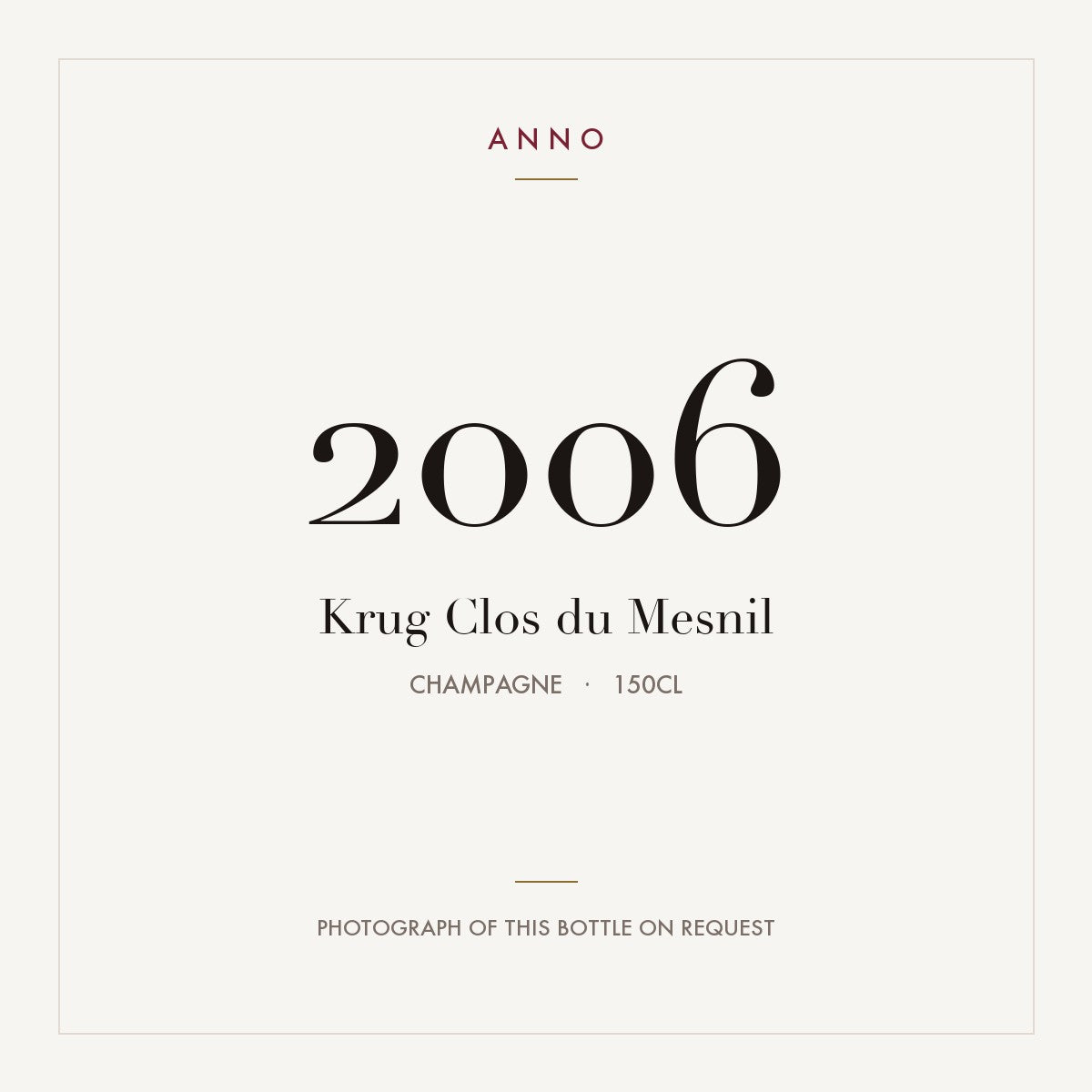Krug Clos du Mesnil 2006 1,5l