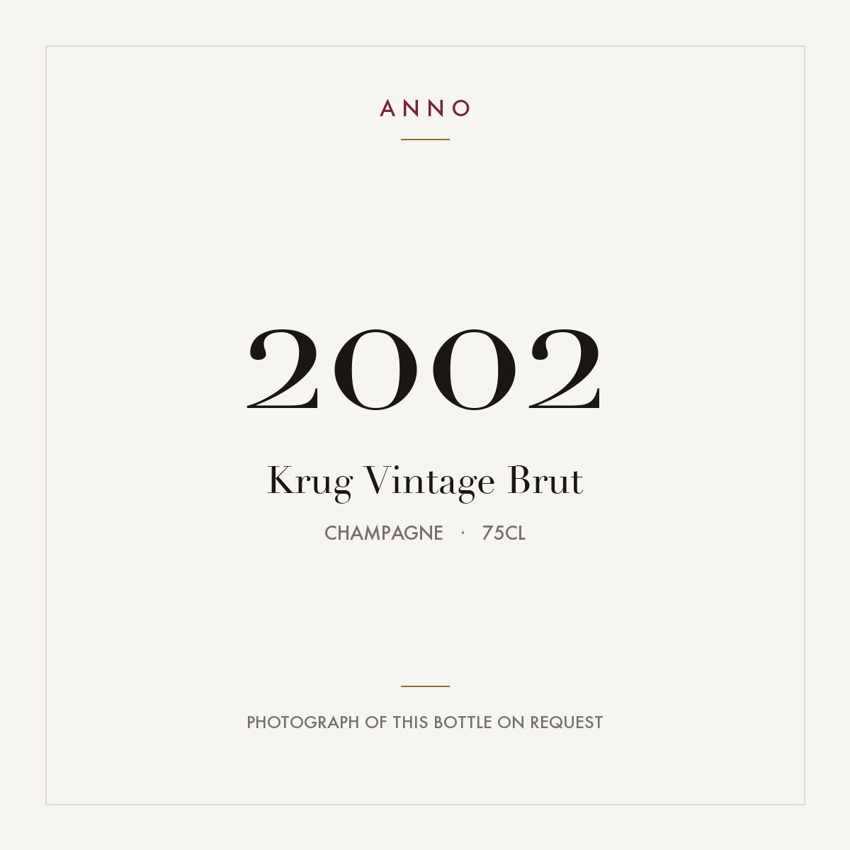 Krug Vintage Brut 2002 0,75l