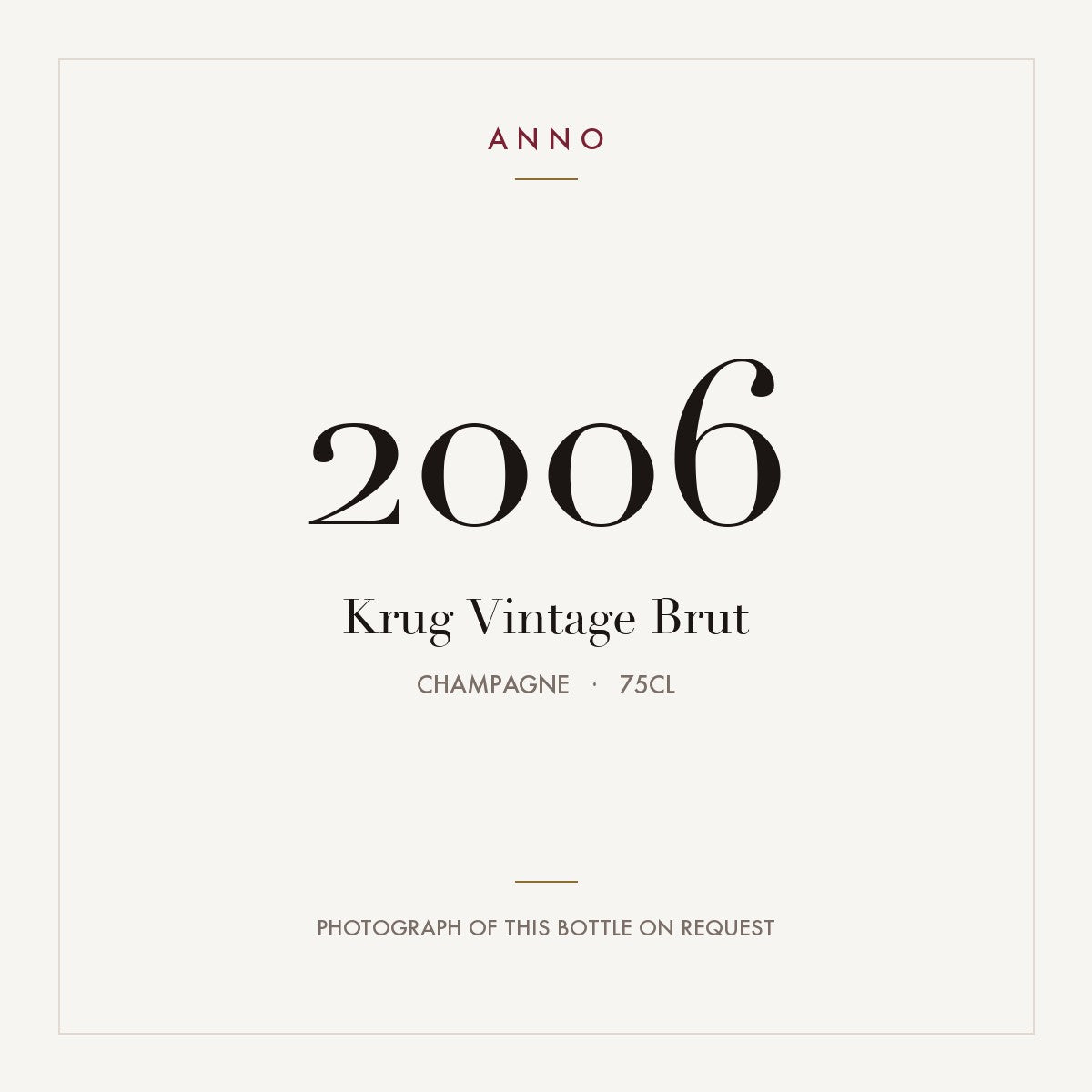 Krug Vintage Brut 2006 0,75l