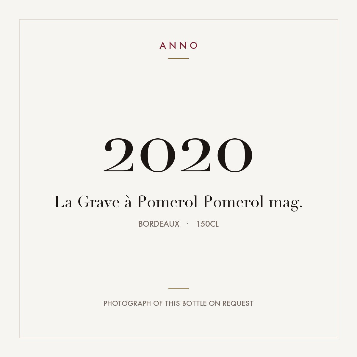 La Grave a Pomerol Pomerol 2020 AOC 1,5l