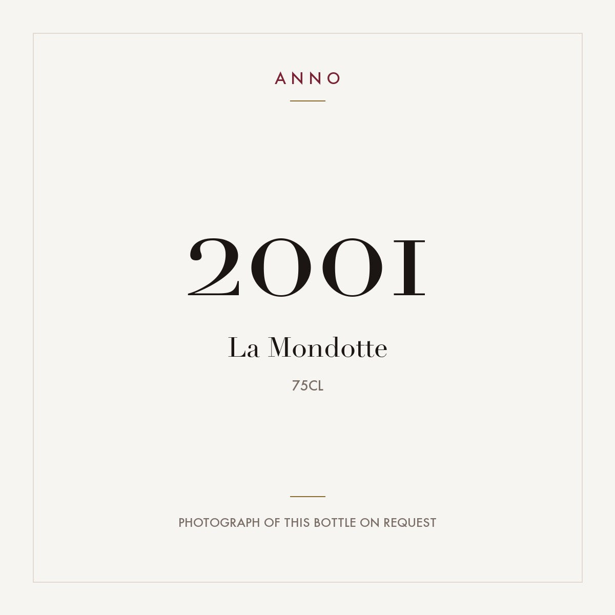 La Mondotte Saint-Emilion 2001 AOC 0,75l